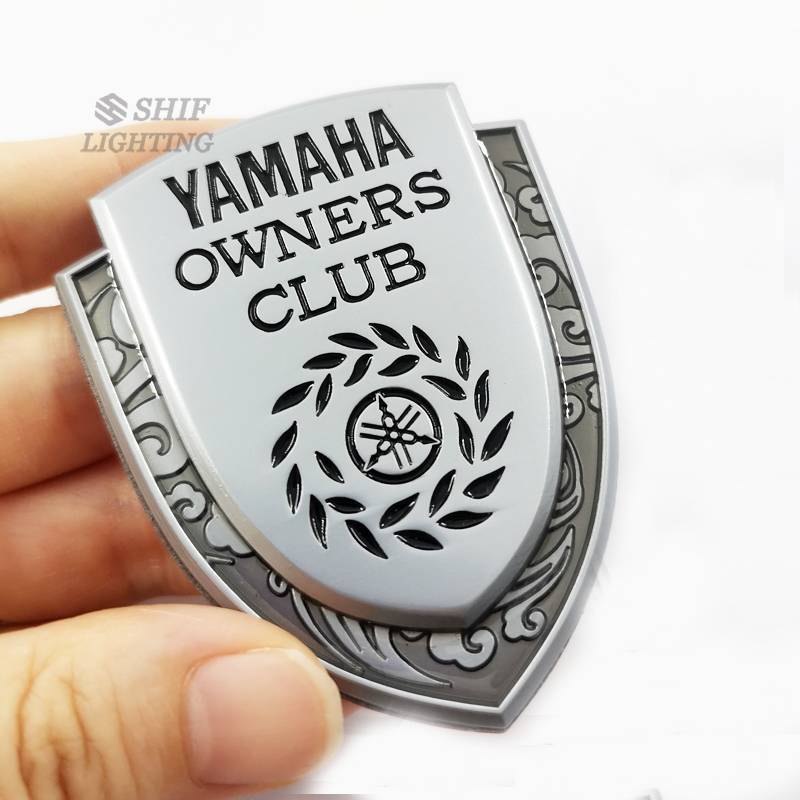 1pc Stiker Emblem Logo Yamaha Owners Club Bahan Metal Untuk Dekorasi Motor