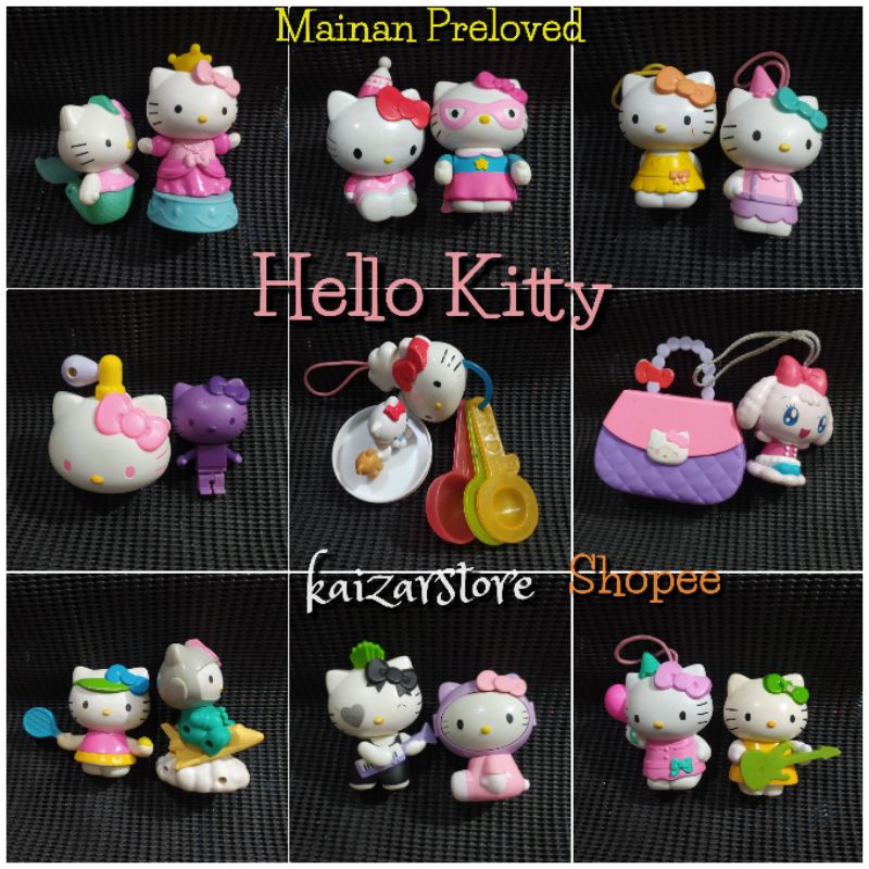 Mainan Hello Kitty Sanrio McDonald Happy Meal Action Figure Karet Made in China