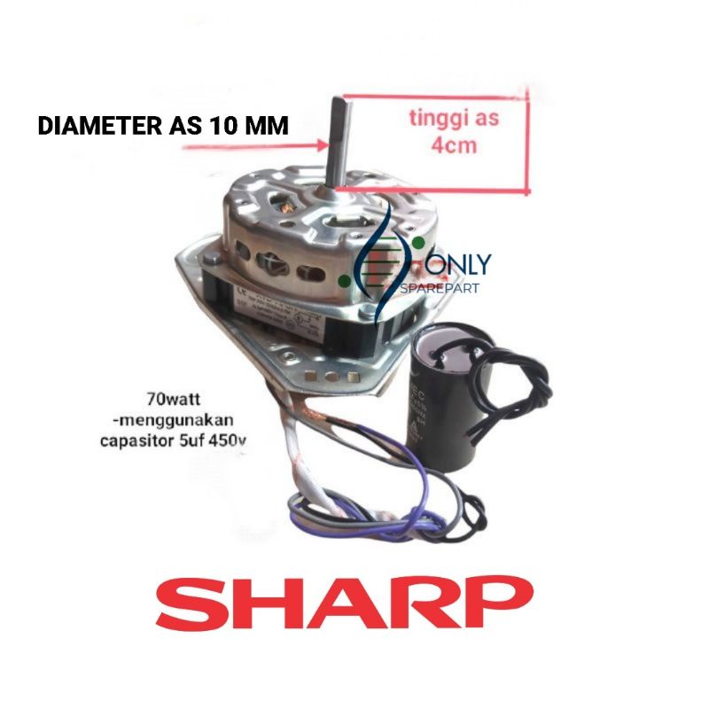 Dinamo Pengering Mesin Cuci Sharp 2 Tabung / Dinamo Spin Sharp + kapasitor