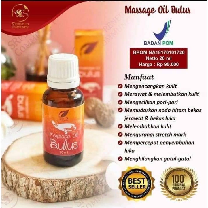 MINYAK BULUS SR12/AMPUH MENGHILANGKAN STRECHMARK/BEKAS LUKA/KELOID/BEKAS JAHITAN YG MENONJOL