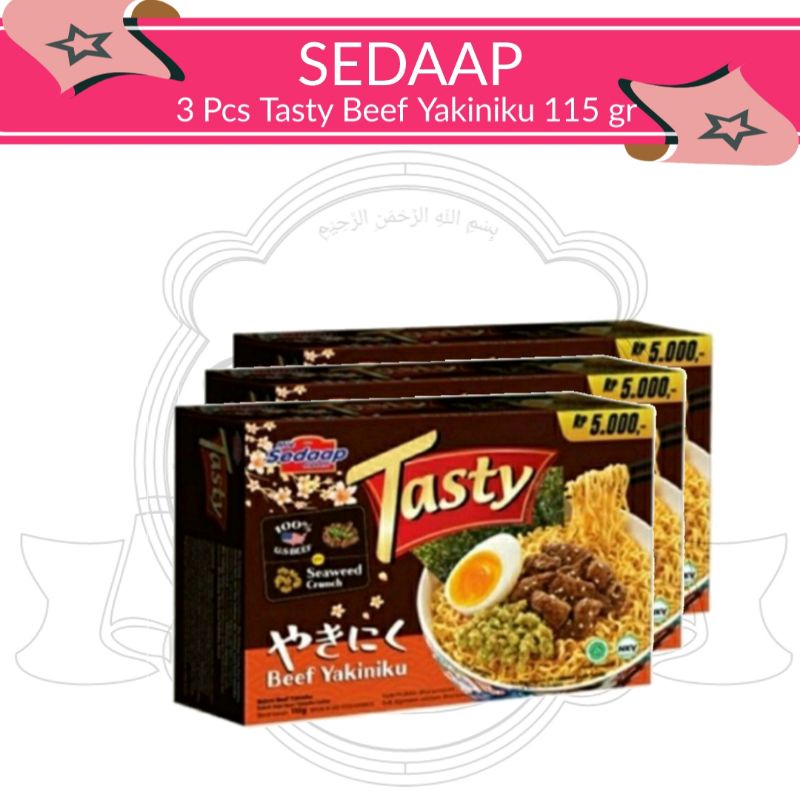 

SEDAAP Tasty Beef Yakiniku 3 Pcs (115gr)