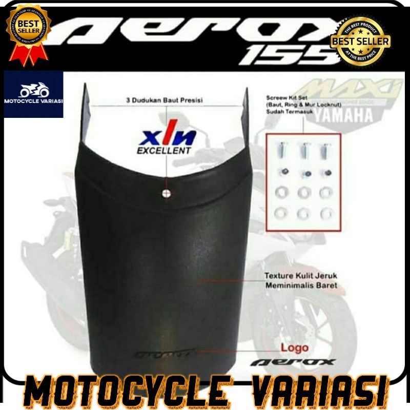 Sambungan spakbor depan aerox 155 Mudflap aerox 155