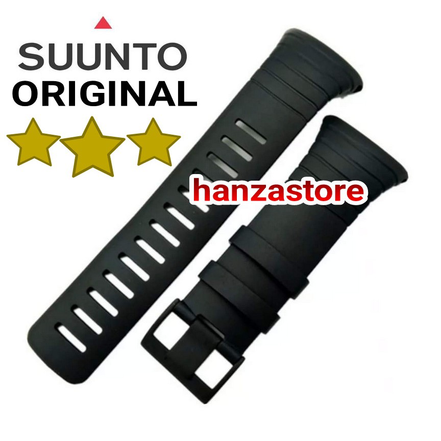 STRAP TALI JAM TANGAN RUBBER SUUNTO CORE ORIGINAL OEM RED NAVI & BLACK