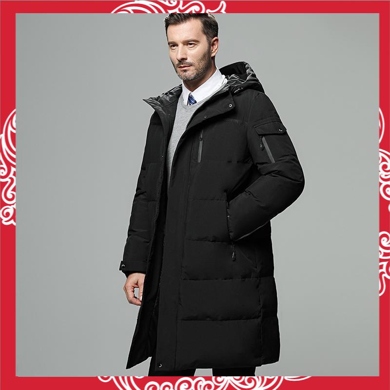 Terbaru Jaket Pria   Mantel Pria Tebal Hangat Bebek Putih Bawah Berkerudung Panjang Jaket jaket Pria