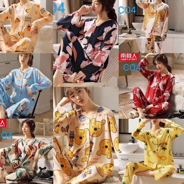 ➯ Piyama Import Piyama Setelan Kerah Import Piyama Busui Pajamas Import Premium ☄