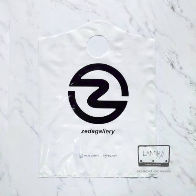 Kantong Plastik PE Gunung 41x51 dengan sablon