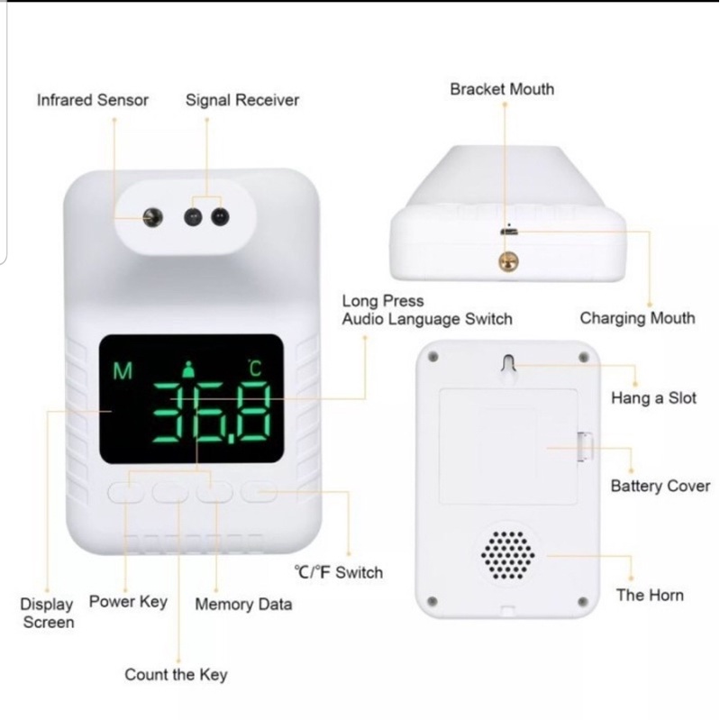 K3X PENGUKUR SUHU INFRARED COUNTER TERMOMETER