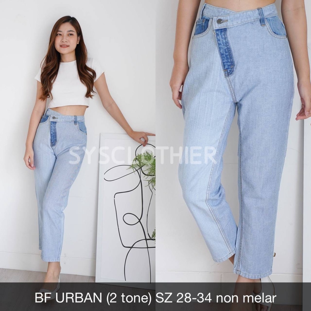 CELANA JEANAS WANITA BF URBAN 2 TONE -SYSCLOTHIER