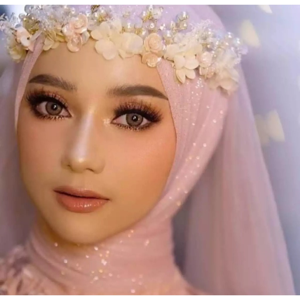 Luxury Mahkota Mutiara Bunga Putih - Headpiece Hiasan Hijab / Aksesories Kepala Elegan