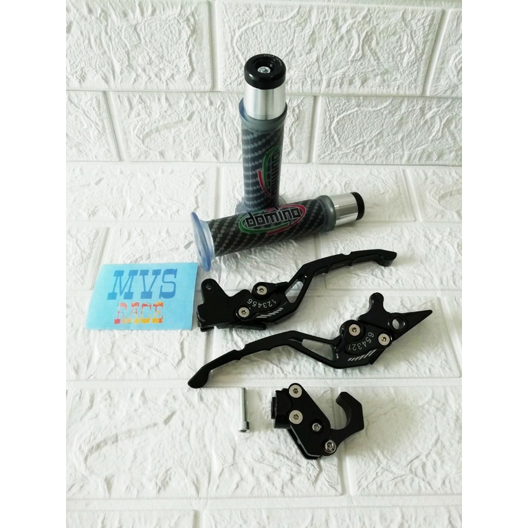 Handle Rem Setelan + Handgrip + Jalu Stang + Gantungan Cnc = Beat Karbu/Fi, Spacy Karbu/Fi, Scoopy K