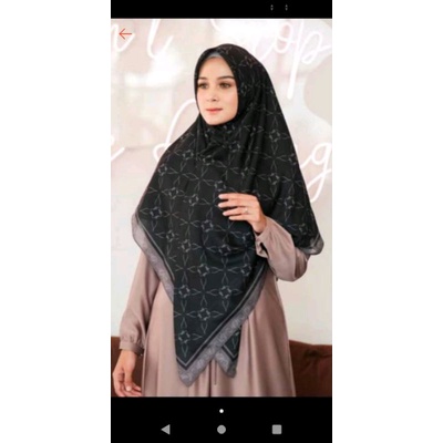 Mylady hijab syar'i  black mono laser cut