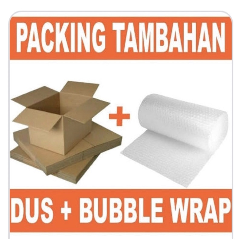 

packing tambahan kardus dan bublee wrap