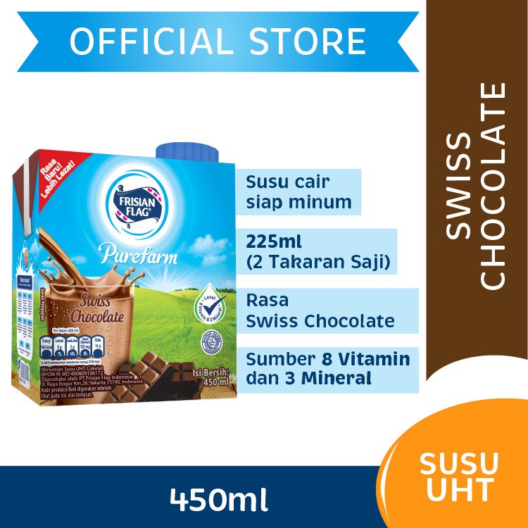 

Frisian Flag Purefarm Susu UHT Chocolate 450 mL