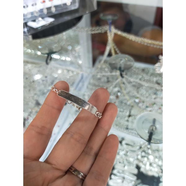 gelang plat anak bahan perak