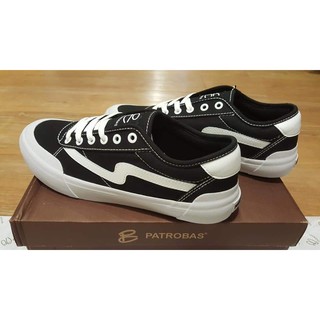 Sepatu PATROBAS "IVAN BLACK WHITE LOW CUT" | Shopee Indonesia