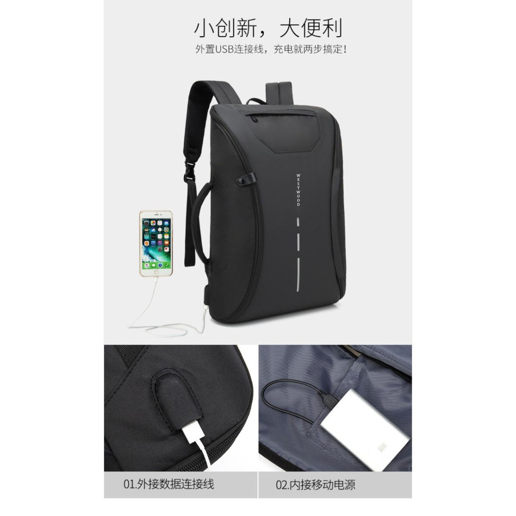 Mega_1688 2020 New BackPack USB Bag Besar MG898