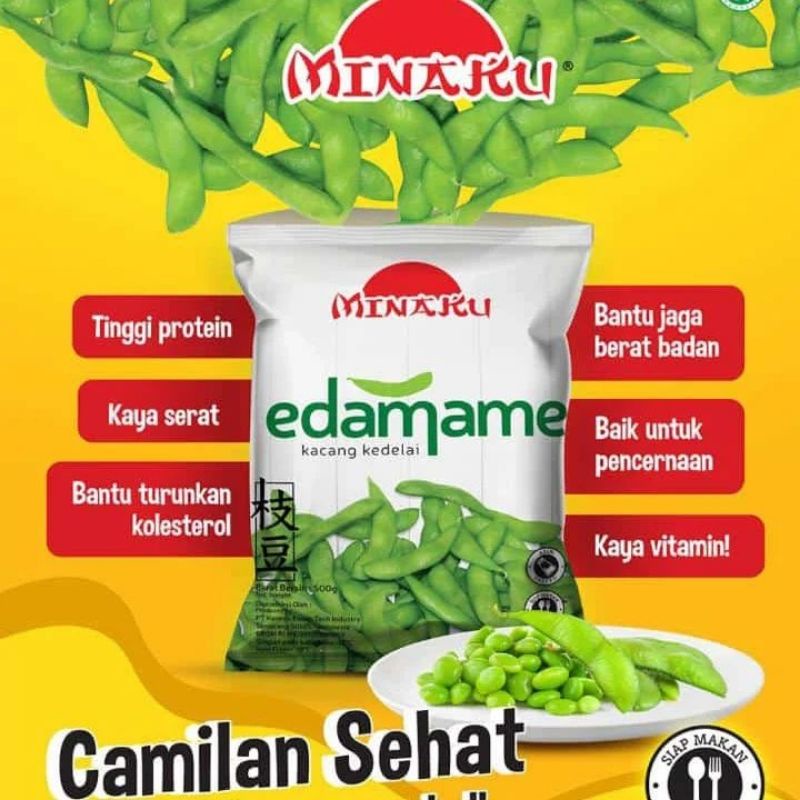 

Kacang edamame minaku 500 gram kacang kedelai jepang salted
