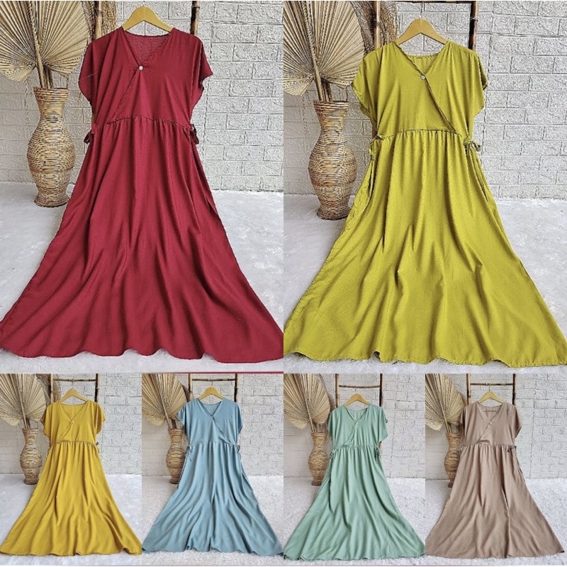 (PROMO) LONGDRESS KIMONO HOMEDRESS KIMONO PANJANG BUSUI | BAJU TIDUR KIMONO | DASTER KIMONO POLOS PANJANG