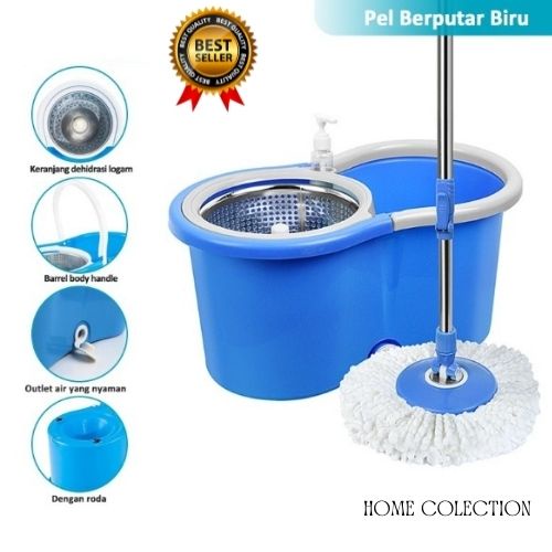 PROMO!! Alat Pel Lantai Super Praktis Spin Mop Super - Alat Pel Lantai putaran 360* serbaguna spin mop gratis 2 kain pel