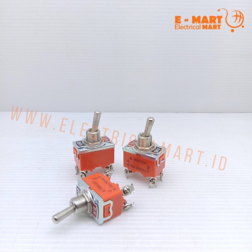 Saklar TOGGEL Switch 3 PIN ON OFF / Saklar TOGEEL 3 Kaki Body Orange