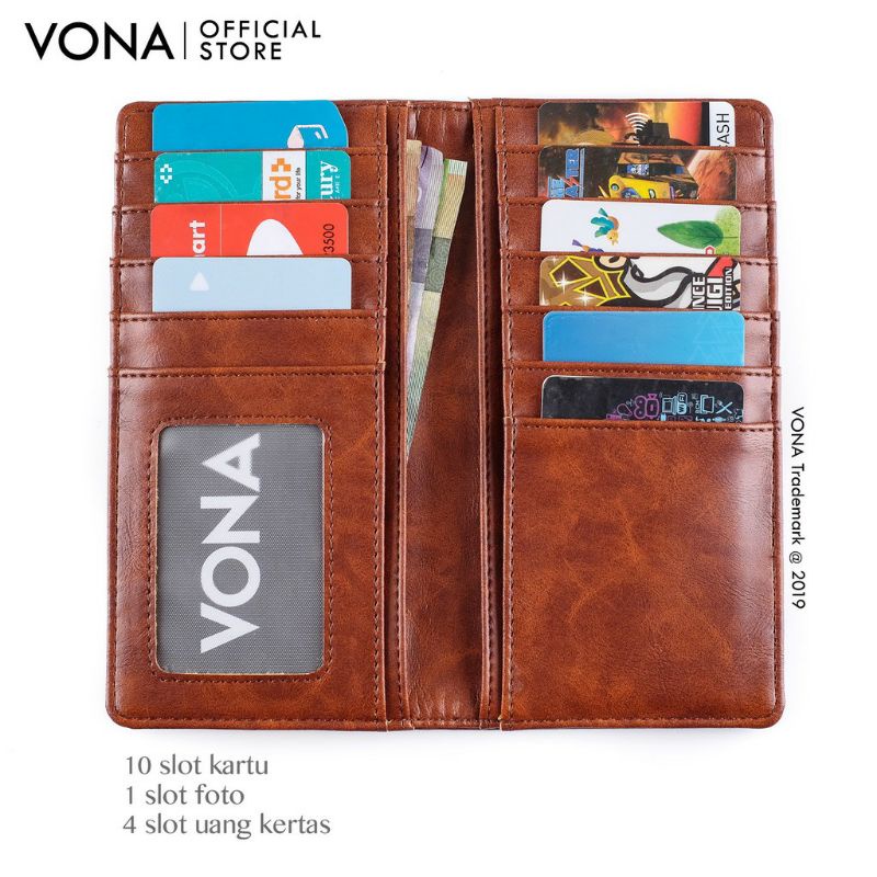 Dompet Pria Panjang Kulit PU Hunter VONA Original