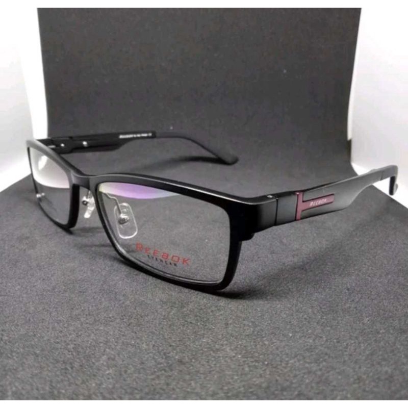 Kacamata Frame Pria Titanium Carbon Reebok R5217S53 M.BLK - Elegan Model