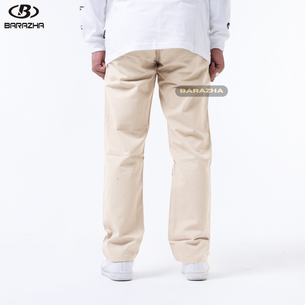 Barazha Celana Chino Reguler  Big Size Cream 32-42