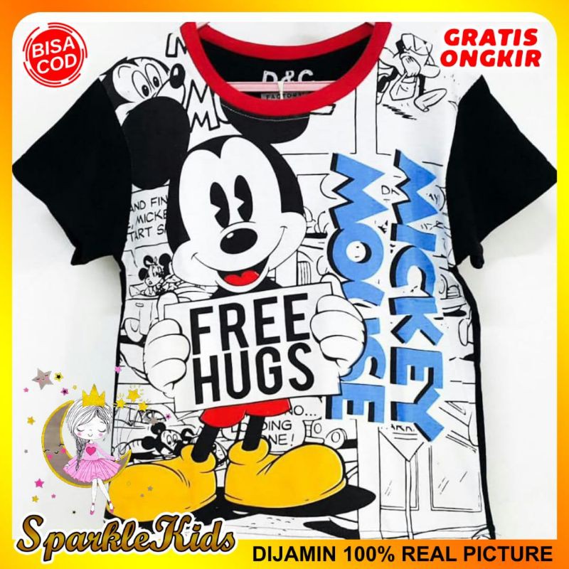 SparkleKids Baju Anak / Kaos Anak Laki-Laki Motif Mic Full Print 1-10 Tahun
