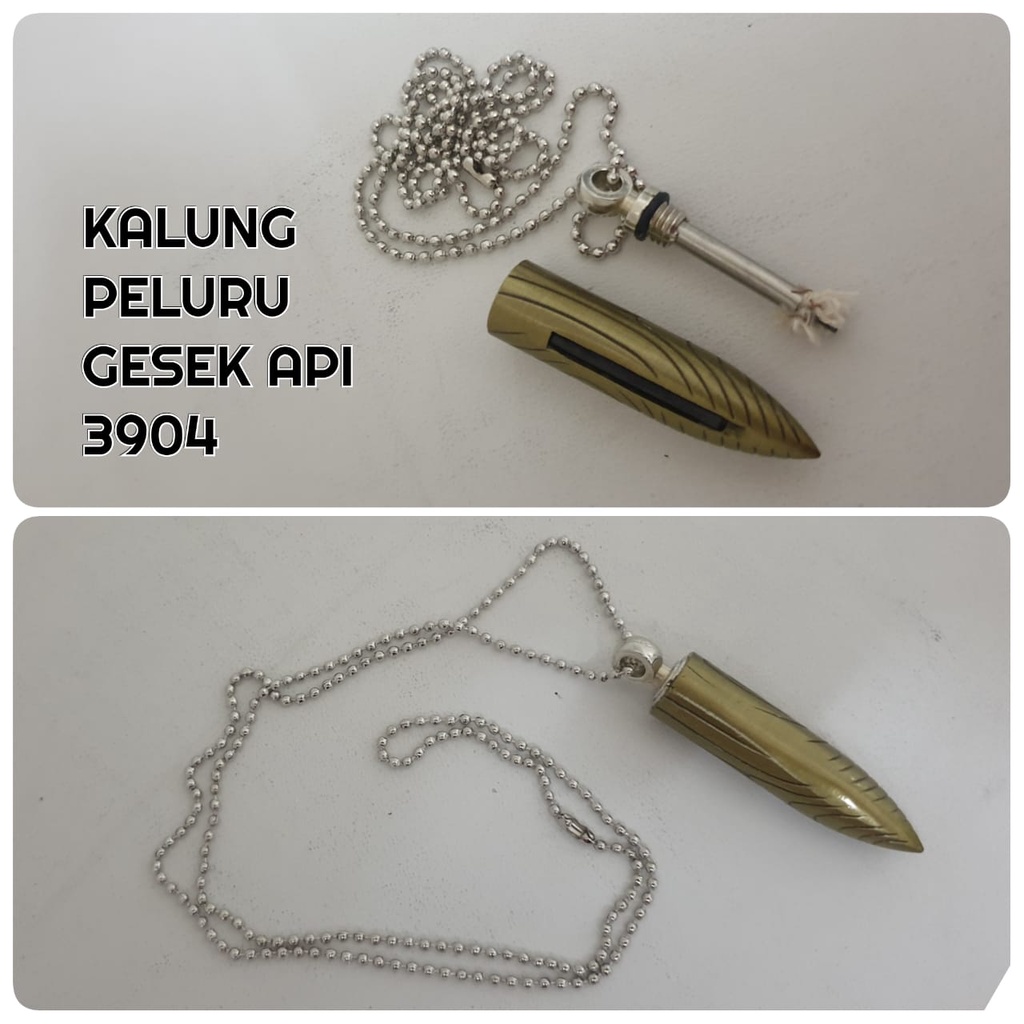 Korek Api Jadul Model Gesek Kalung Model Peluru