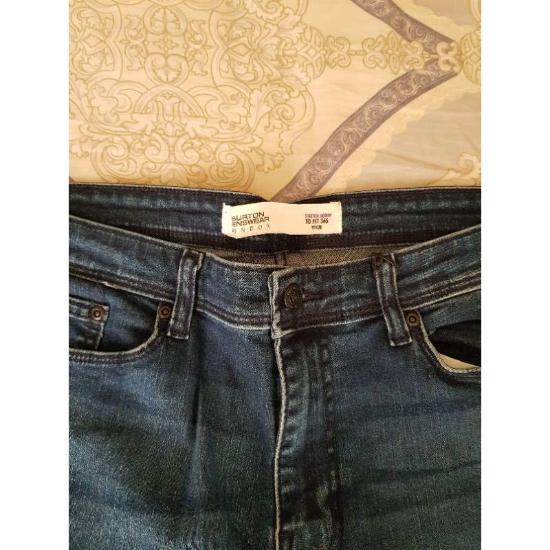 celana jeans pria merek BURTON MENSWEAR