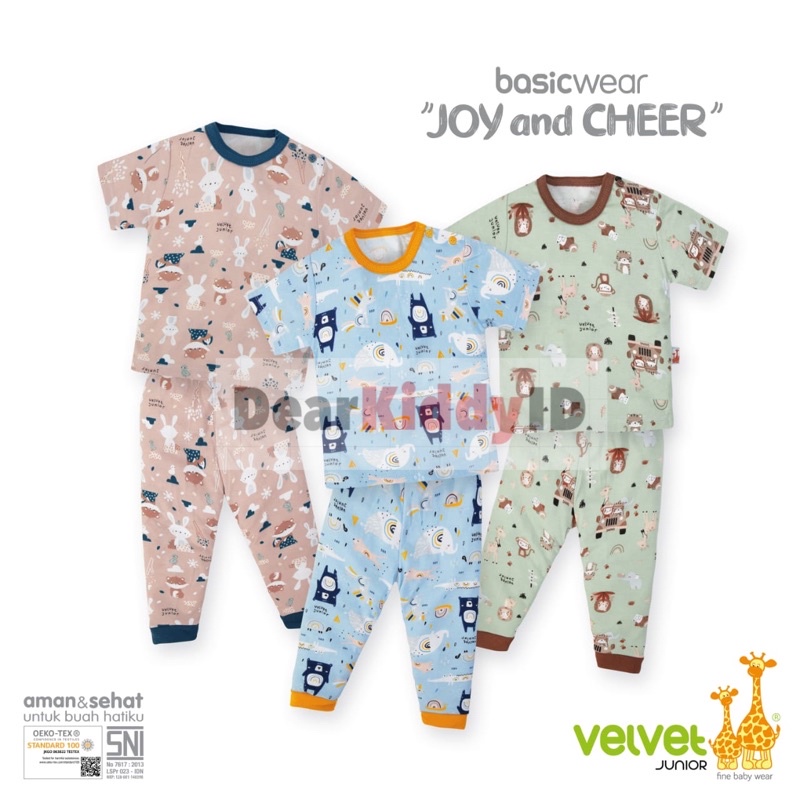 (ECER) Velvet S M L LB XL XXL Setelan PENDEK-PANJANG Anak