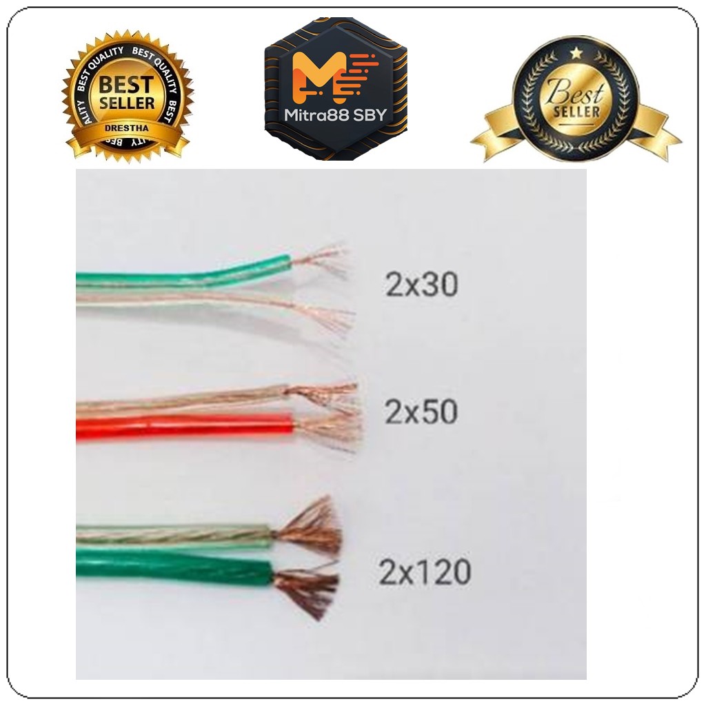 Mitra88sby Kabel transparan monster ( audio cable ) 2x30  2x50  2x80  2x120