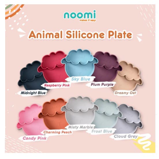 Noomi Animal Silicone Plate / Baby Plate/PIRING ANAK /PIRING SILICONE