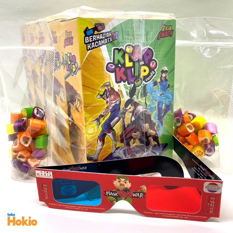

(isi 5) Klap Klip Permen Jepang Berhadiah Kacamata 3D & Video 3D