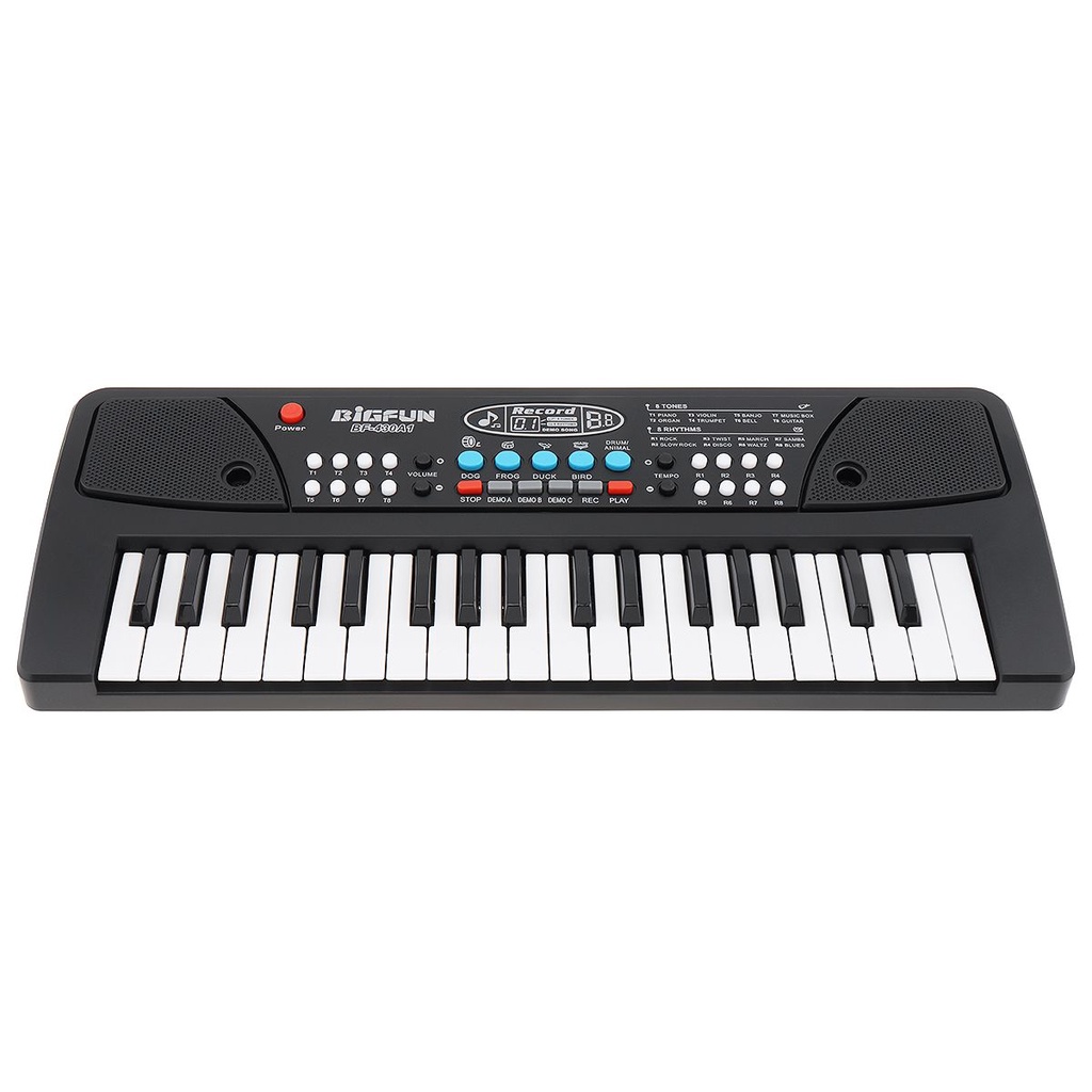 Keyboard Piano Elektronik Digital Warna Hitam Dengan Mikrofon 37 Kunci