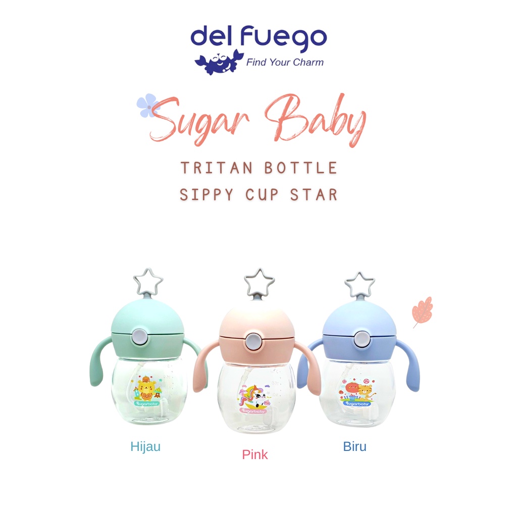 [DF] Sugar Baby Tritan Sippy Cup MOON & STAR / Botol Minum Bayi