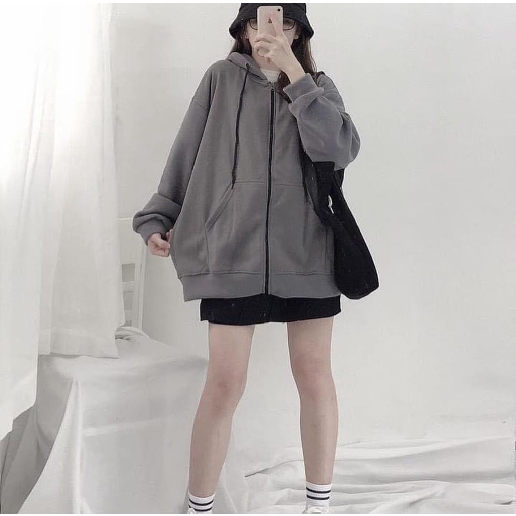 Jaket zipper Hoodie Oversize XXL Sweater Ziper Hoodie Polos Pria - wanita - hoodie unisex