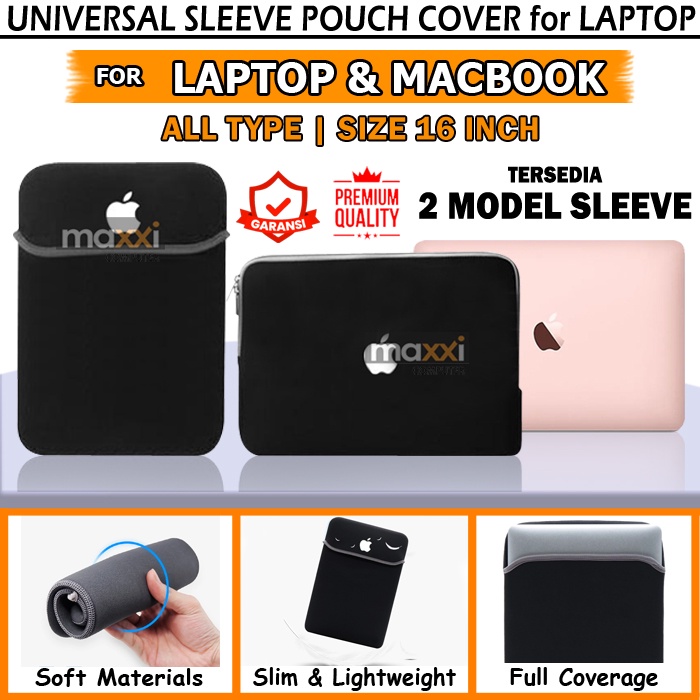 Sleeve Kantong Tas Case Casing Cover Pouch Bag Apple Macbook 16 Inch 2021 M1 Max Pro Laptop Asus Lenovo Acer Samsung Dell Toshiba HP Logo Ori