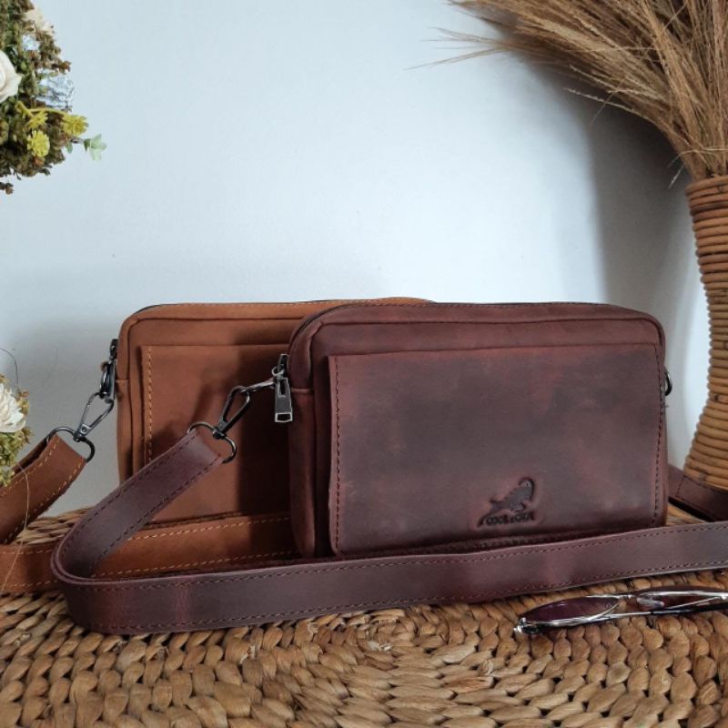 Tas tangan kulit asli handbag wanita tas handbag pria kulit asli mini bag