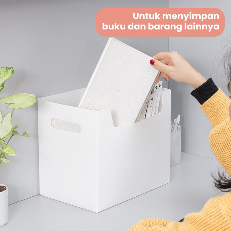 FOLDABLE DESKTOP BOX CONTAINER ANTI AIR KOTAK PENYIMPANAN BUKU SERBAGUNA