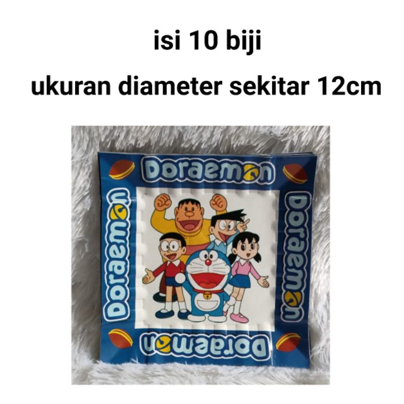 piring kertas kue cake ulang tahun happy birthday hbd ultah karakter doraemon