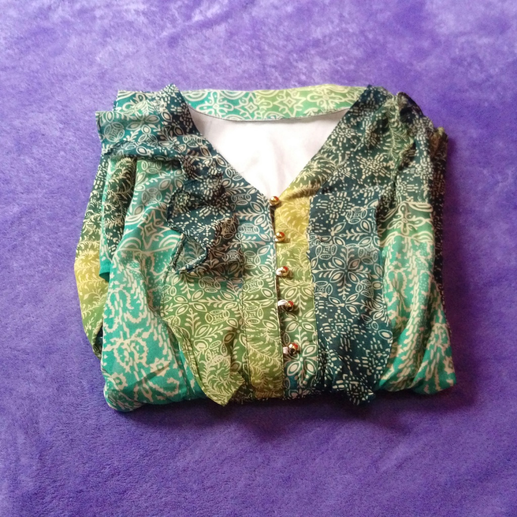 Batik midi dress wanita (preloved)