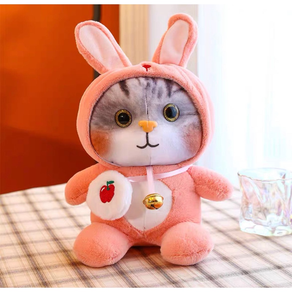 BONEKA KUCING CAT KOSTUM OWL DINO FROG BERUANG KELINCI NYANKO SENSEI