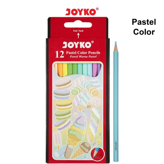 

Pensil 12 Warna Pastel Panjang JOYKO CP-125P