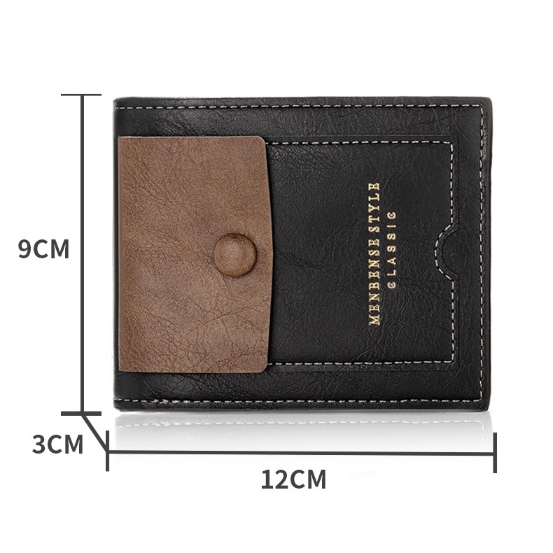 DOMPET IMPORT LIPAT PRIA KULIT PREMIUM HITAM ALATA WA320B5 COWOK KARTU KECIL BRANDED MURAH KEREN ORI