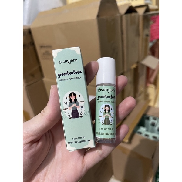 BPOM 6ml Roll On PARFUM NON ALKOHOL Inspired PARFUME GEAMOORE GEAMORE-Greentea 5ml