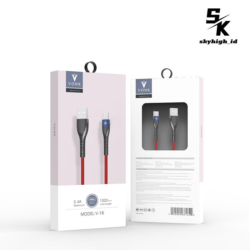 【CB010】Skyhigh Kabel Data Type C/ Lightning Fast Charging 2.4A Cable PD QC 3.0