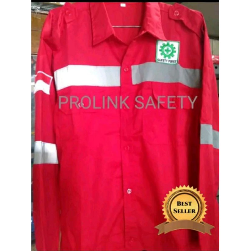 SERAGAM SAFETY MERAH HSE SCOTLIGHT 5CM