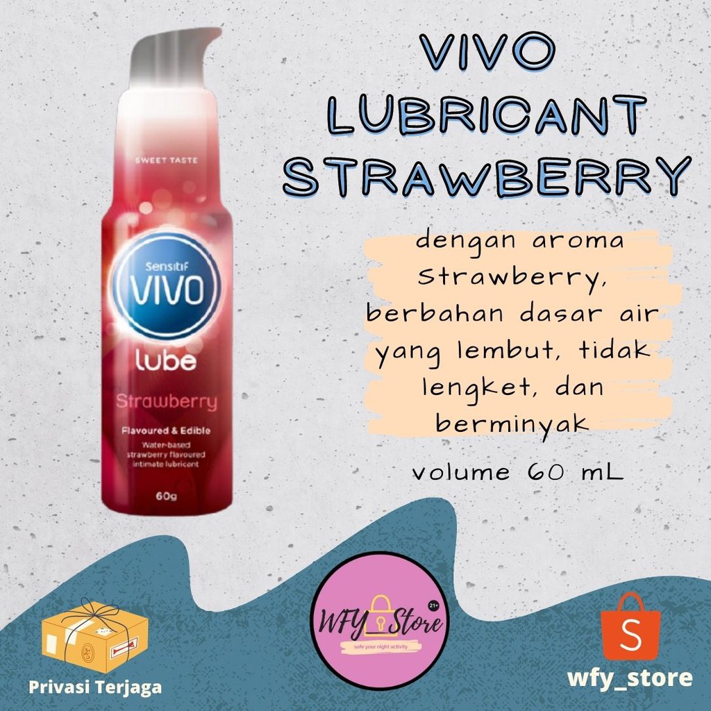 Pelumas Vivo Strawberry Lube (60 mL) - lubricant