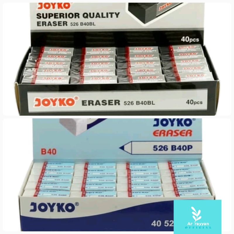 

(ECER) Penghapus Joyko Kecil Putih hitam ( Eraser 526-B40P Eraser joyko 526-B40BL )